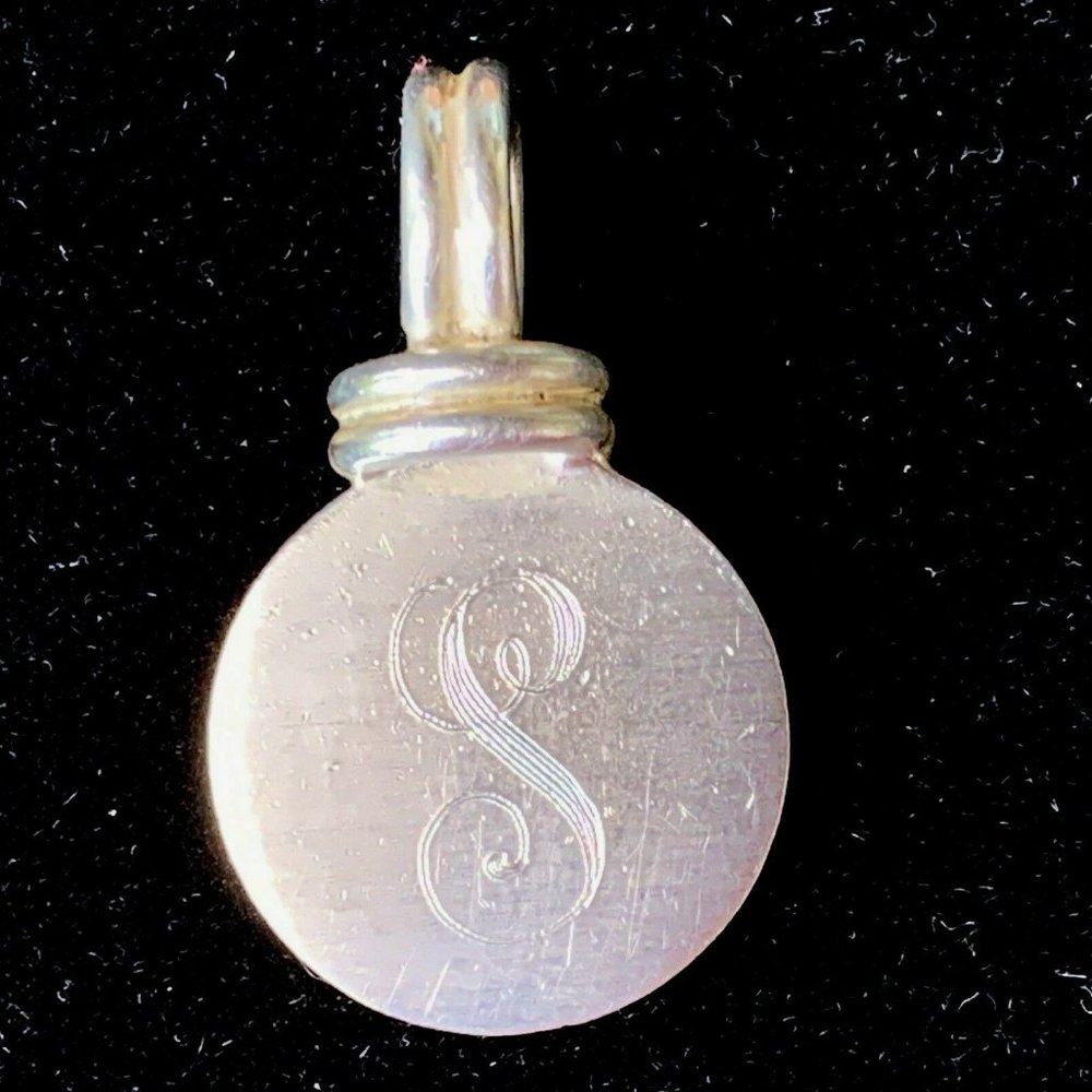 Sterling silver 925 engrave ''S'' pendant - Picture 7 of 7